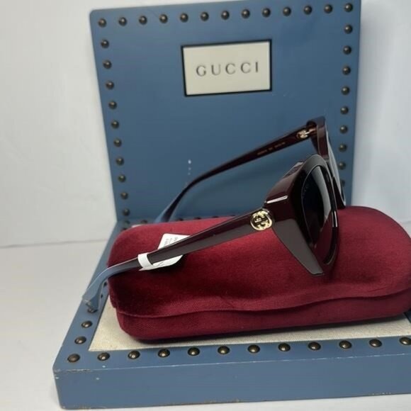 Authentic- New - Gucci Sunglasses Women\'s GG0921S 004 Brown /Grey  55-19-145mm main image 6